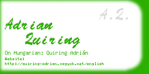 adrian quiring business card